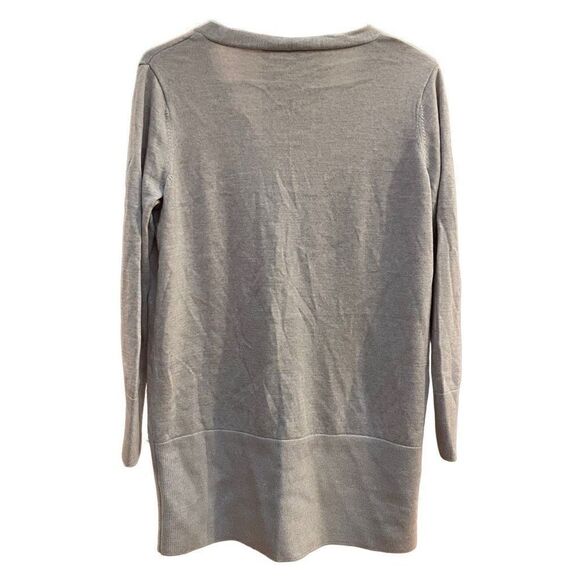 Eileen Fisher Cardigan Women’s XS 100% Merino Wool Heather Gray Button Up FLAWED - Picture 2 of 6